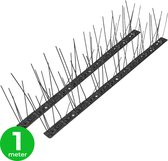 VerminBuster Épingles à pigeons en acier inoxydable - 1 mètre - Zwart - Épingles à oiseaux - Répulsif à pigeons - Épouvantail - Répulsif à oiseaux - Répulsif à oiseaux - Répulsif à pigeons - Répulsif à chats - Bande anti-escalade