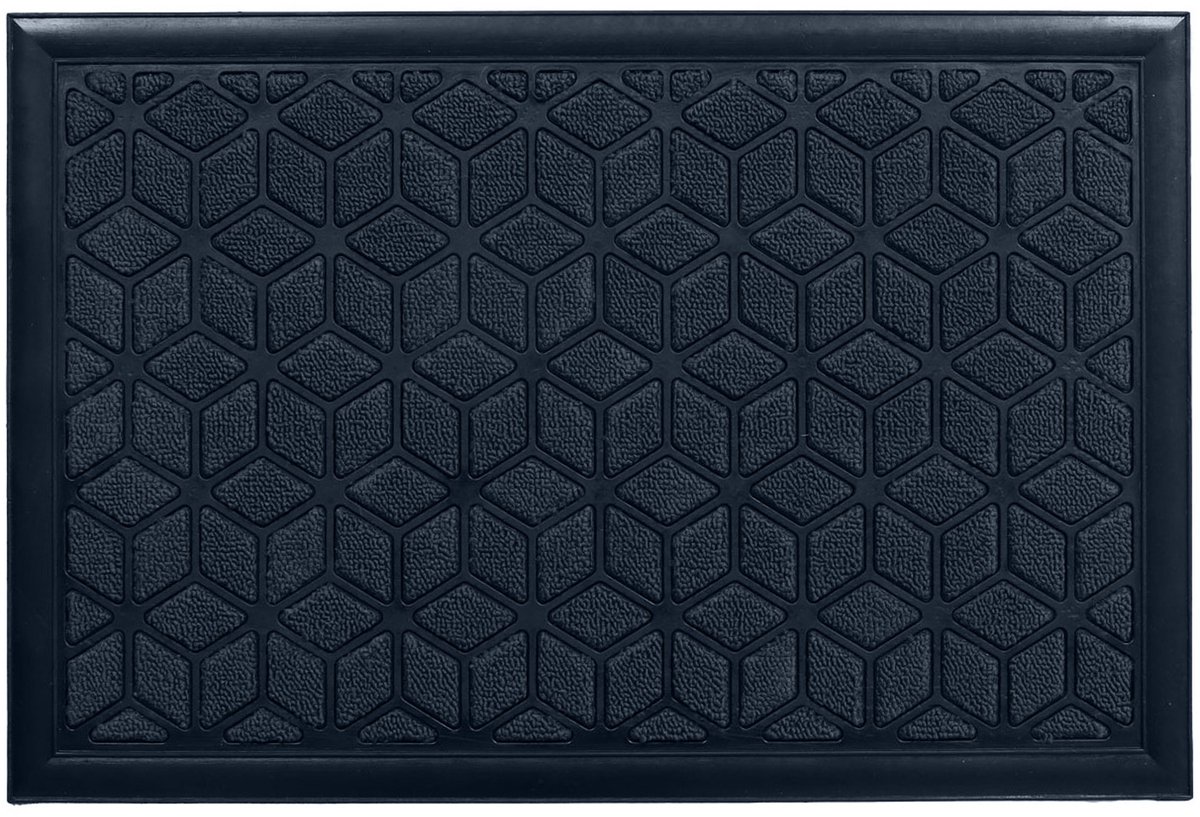 Luance Deurmat - Long Island - zwart - rubber / kunststof - rechthoekig - 40 x 60 cm
