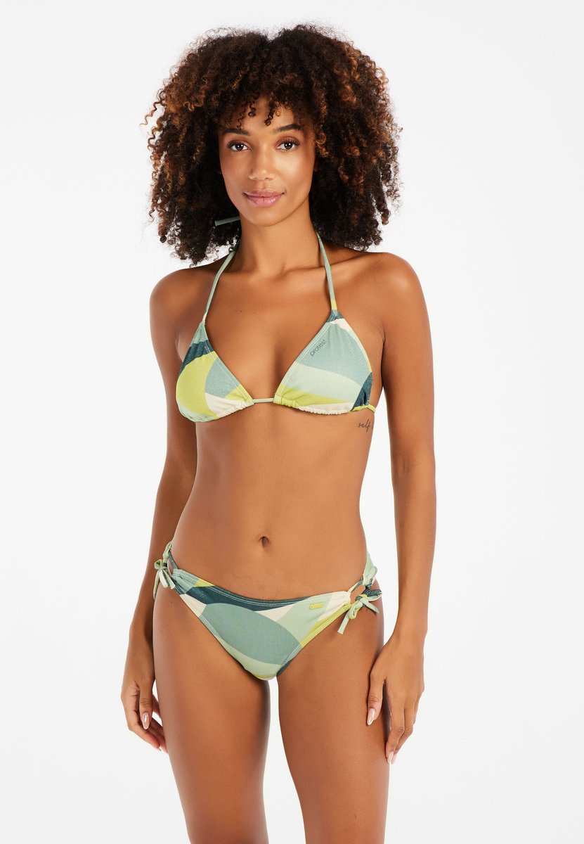 Protest Prtflava – Triangle bikini set Dames – Koordsluiting – Uitneembare vulling Groen