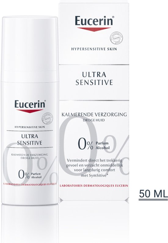 Eucerin UltraSENSITIVE Kalmerende Dagcreme voor Vrouwen - Crème Droge Huid - Rosacea Crème - 50ml