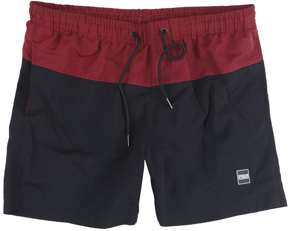 Urban Classics Block Swim Shorts Zwembroek XXL Nylon Rood