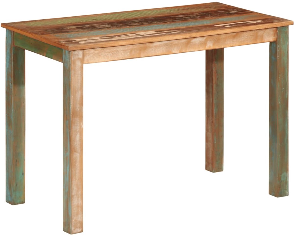 vidaXL Eettafel - 110x55x76 - cm - gerecycled - massief - mangohout Meerkleurig