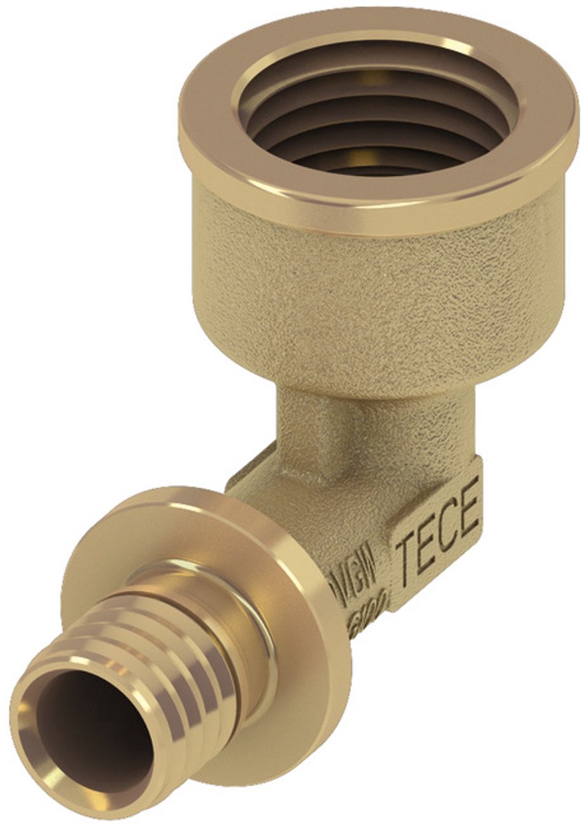 TECE TECEflex - Hoekadapter - 25 x 3/4" - Messing - Standaard
