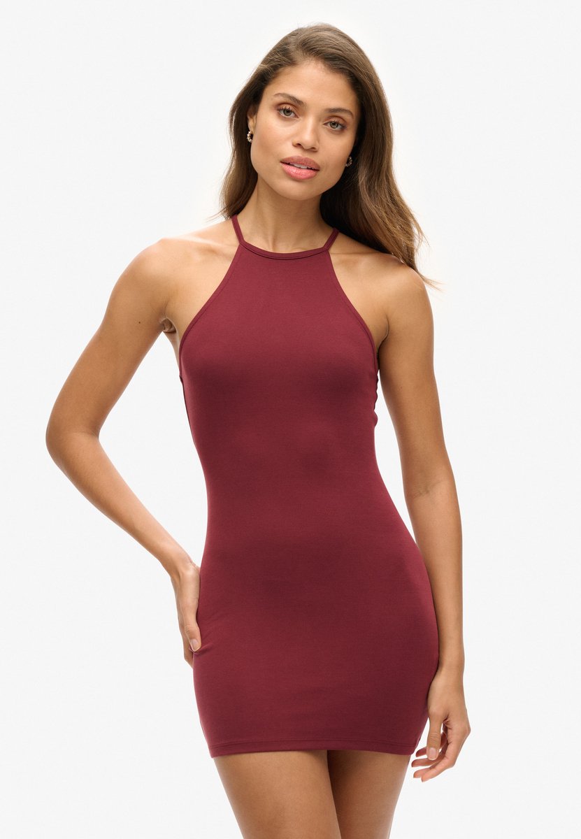 Superdry Strappy Racer mini-jurk van jersey Dames Jurken Rood