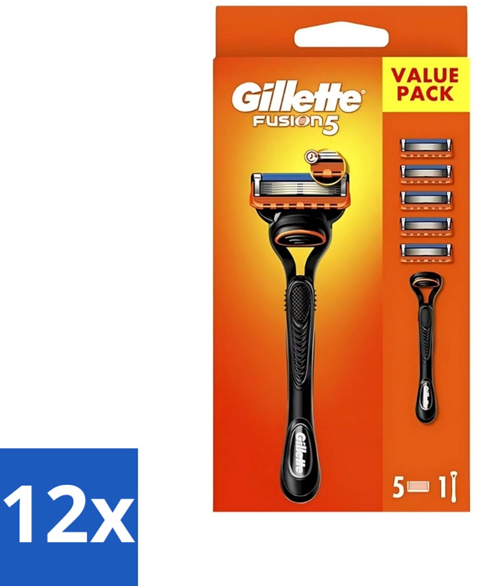 Coffret Gillette Fusion5 - Rasoir + 4 Lames De Rechange + Gel De Barbe - Idéal Pour Un Rasage Précis Et Confortable