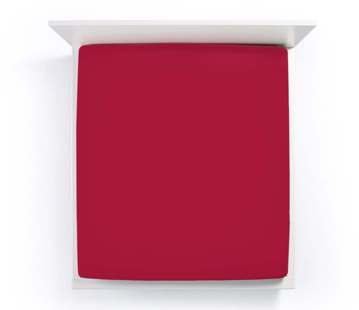Hoeslaken Bella Donna Jersey Alto 90-100x200-220 cm (karmijnrood 0188)