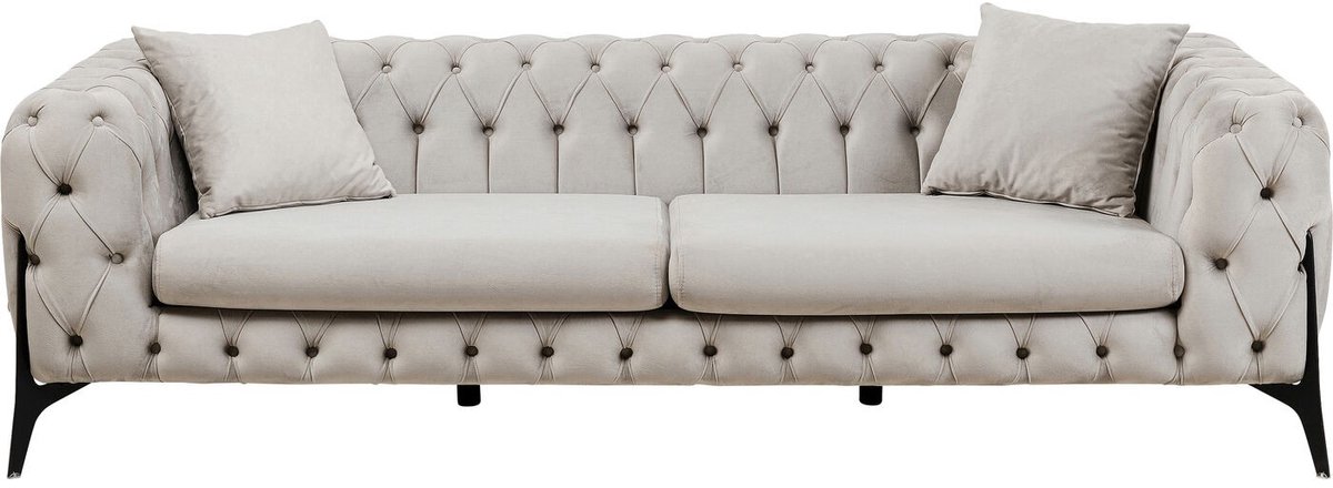 Kare Bank Bellissima 3-Seater Velvet Beige 240cm