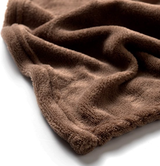 Dutch Decor - OWEN - plaid 130x160 cm - coral fleece deken - heerlijk zacht - Chocolate Martini - bruin