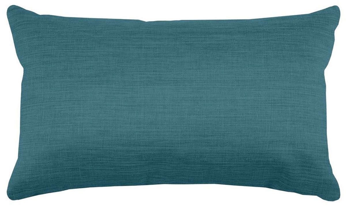 Stof Textile sierkussen Bea - petrol blauw - 30 x 50 cm - bank kussens - zitkussens - binnen/buiten - polyester