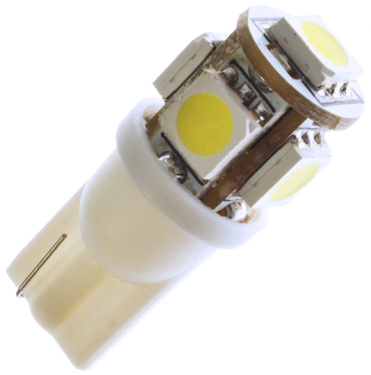 LED lamp - Ledson - 5-Led - T10 / W5W - Wit - 12V