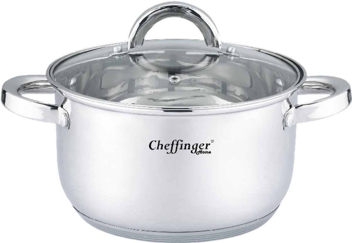 Cheffinger Kookpan met Deksel - 28cm - RVS - Inductie