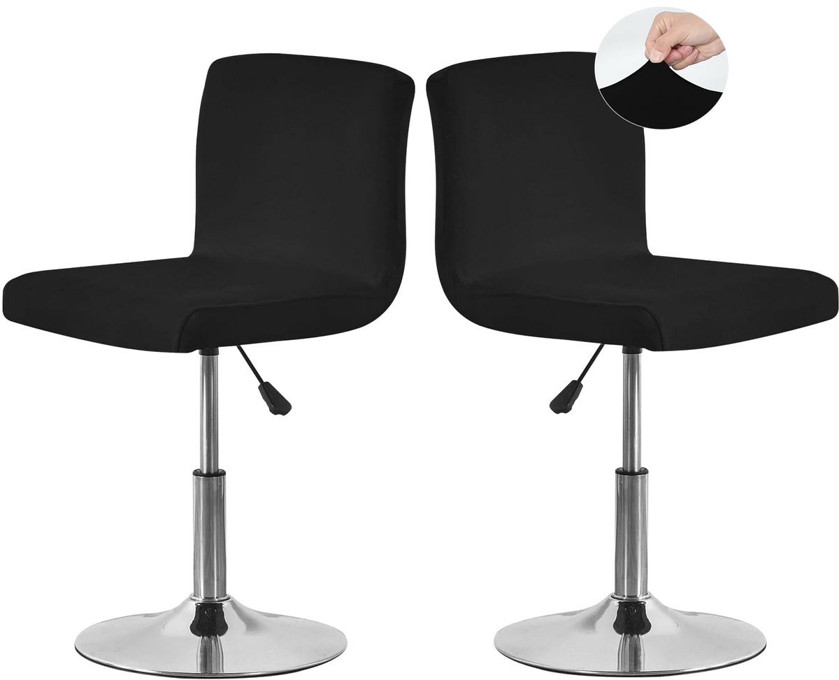 Ibenzoa® Duurzame Barstoelhoes Set van 2 met Stretch en Rugleuning – Perfecte Bescherming en Moderne Uitstraling