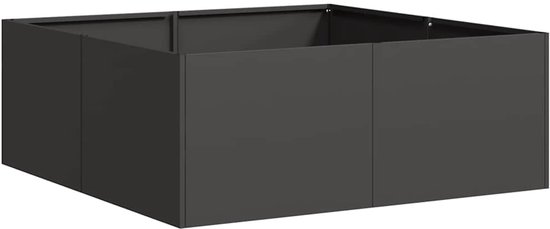 vidaXL - Jardinière - 80x80x30 - cm - acier - noir