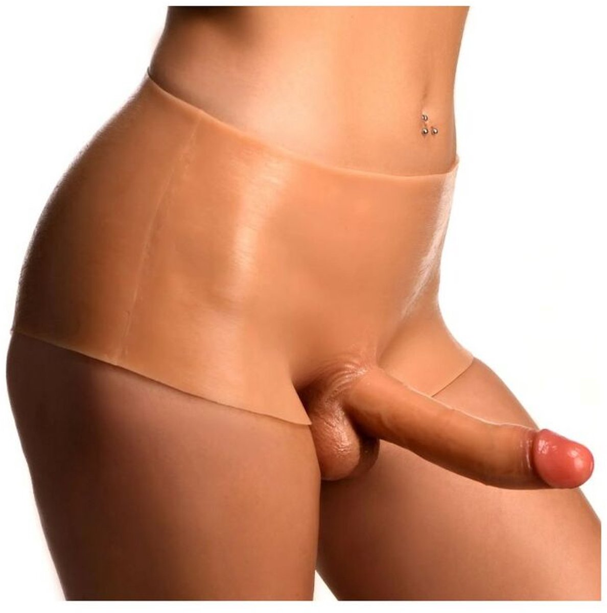 XR Brands Boner Briefs - Penis Panties - Groot erotisch kostuum - beige