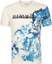 Napapijri - Sylli T-shirt Off-White - L - Modern-fit