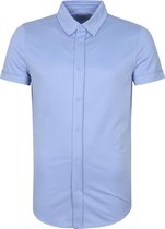 Suitable - Prestige Earl Short Sleeve Overhemd Lichtblauw - XL - Heren - Modern-fit