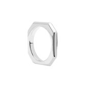 P D Paola Dames Ring Messing - Zilverkleurig - 17.00 mm / maat 53