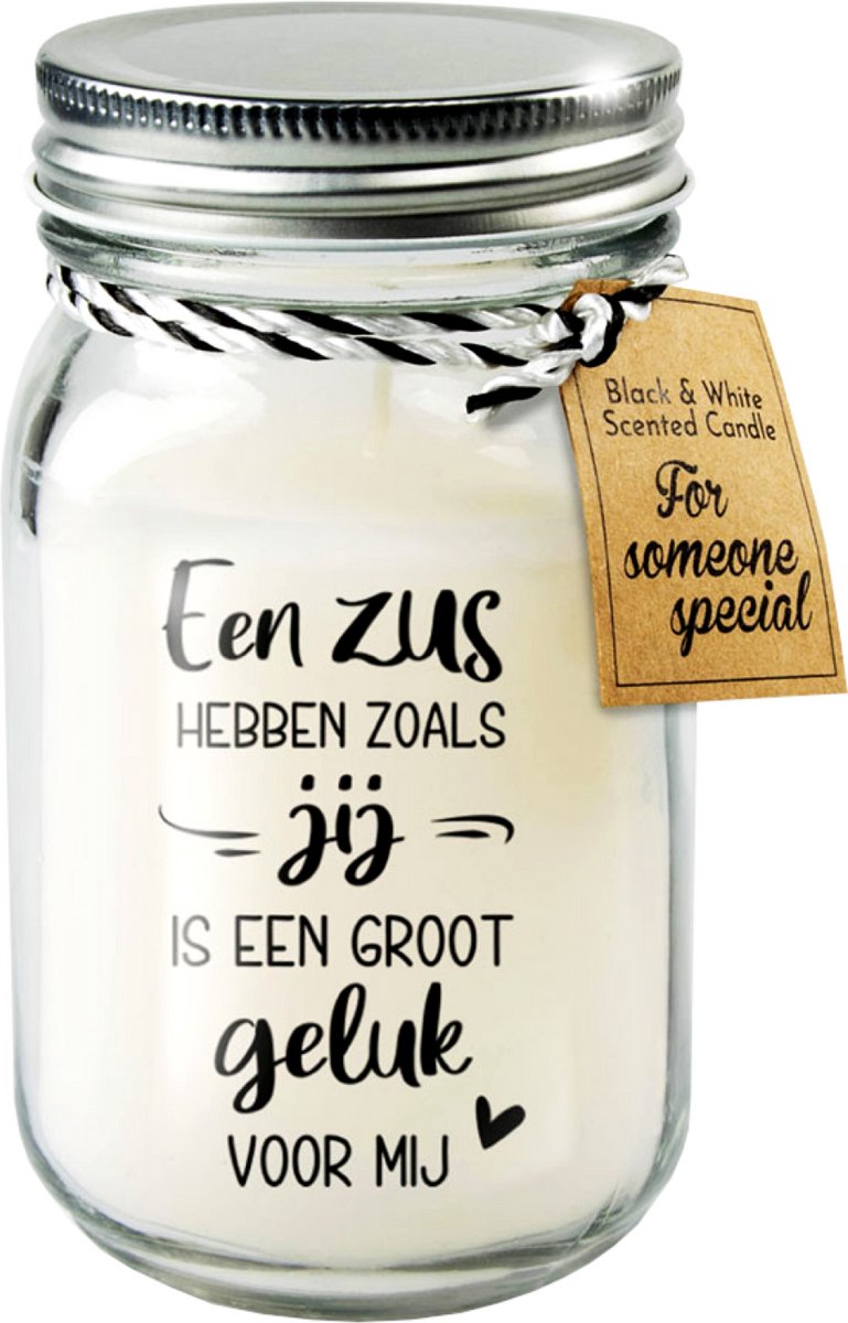 Black & White geurkaars - Zus