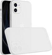 Mobiq - 0.3mm Ultra Dun Hoesje iPhone 12 Mini - frosted clear