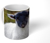 Mok - Uniek zwart met wit lammetje - 350 ML - Beker