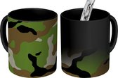 Magische Mok - Foto op Warmte Mokken - Koffiemok - Militair camouflage patroon - Magic Mok - Beker - 350 ML - Theemok
