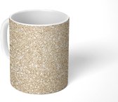 Mok - Kurk print - Patroon - Lichte achtergrond - Mokken - 350 ML - Beker - Uitdeelcadeautjes