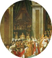 Inwijding van keizer Napoleon en kroning van keizerin Joséphine, Jacques-Louis David - Foto op Dibond - ⌀ 40 cm