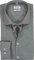 Seidensticker x-slim fit overhemd - grijs - Strijkvrij - Boordmaat: 38