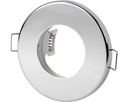 Inbouwspot, Rond, Waterdicht IP44, Chroom, GU10
