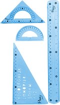 Pincello Linialenset 37 X 18,5 Cm Siliconen Blauw 4-delig