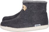 Vilten damesslof High Boots grey Colour:Donkergrijs/ Lichtgrijs Size:41