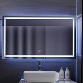 Spiegel - Spiegel met verlichting - Badkamerspiegel - LED - Koper en loodvrij - 120 x 70 cm - Glas