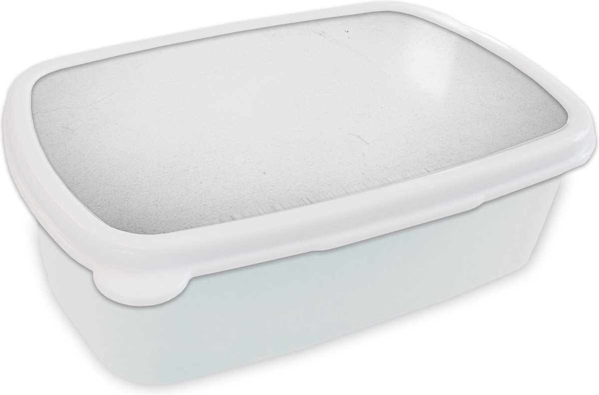 Broodtrommel Wit - Lunchbox - Brooddoos - Beton - Wit - Modern - 18x12x6 cm - Volwassenen