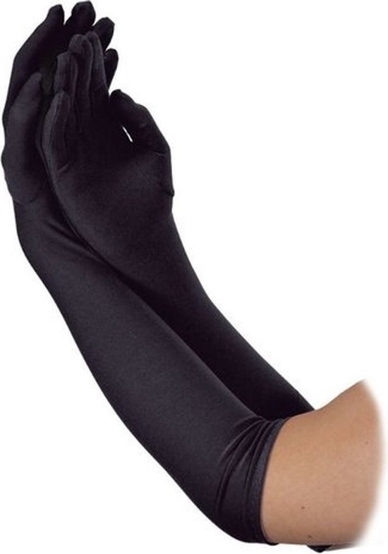 Chique zwarte lange handschoenen voor vrouwen