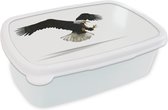 Boîte à pain Wit - Boîte à lunch - Boîte à pain - Aigle - Vogel - Wit - 18x12x6 cm - Adultes - Cadeau Sinterklaas - Distribution cadeaux pour enfants - Cadeaux chaussures Sinterklaas