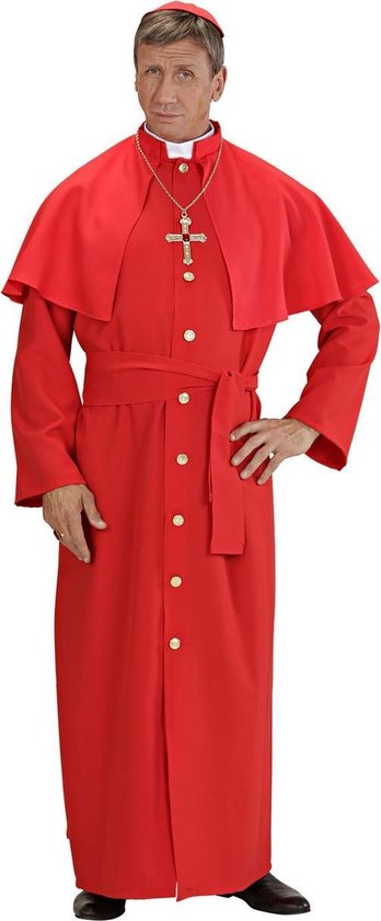 Widmann - Religie Kostuum - Kardinaal Rood Santiago De Compostela Kostuum Man - Rood - Small - Carnavalskleding - Verkleedkleding