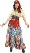 Widmann - Zigeuner & Zigeunerin Kostuum - Waarzegster Gipsy Lady Kostuum Vrouw - multicolor - XL - Carnavalskleding - Verkleedkleding