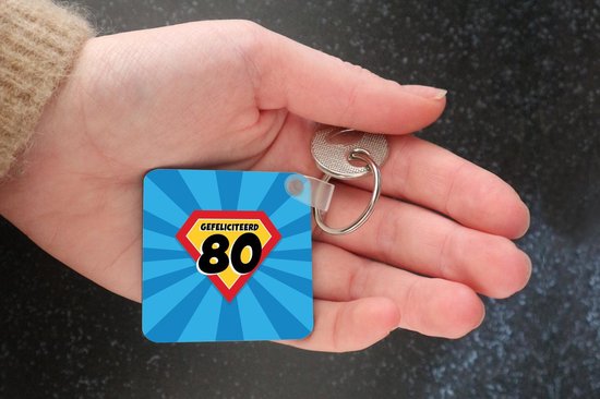 Sleutelhanger - Uitdeelcadeautjes - Jubileum - 80 jaar - Superheldencape - Plastic
