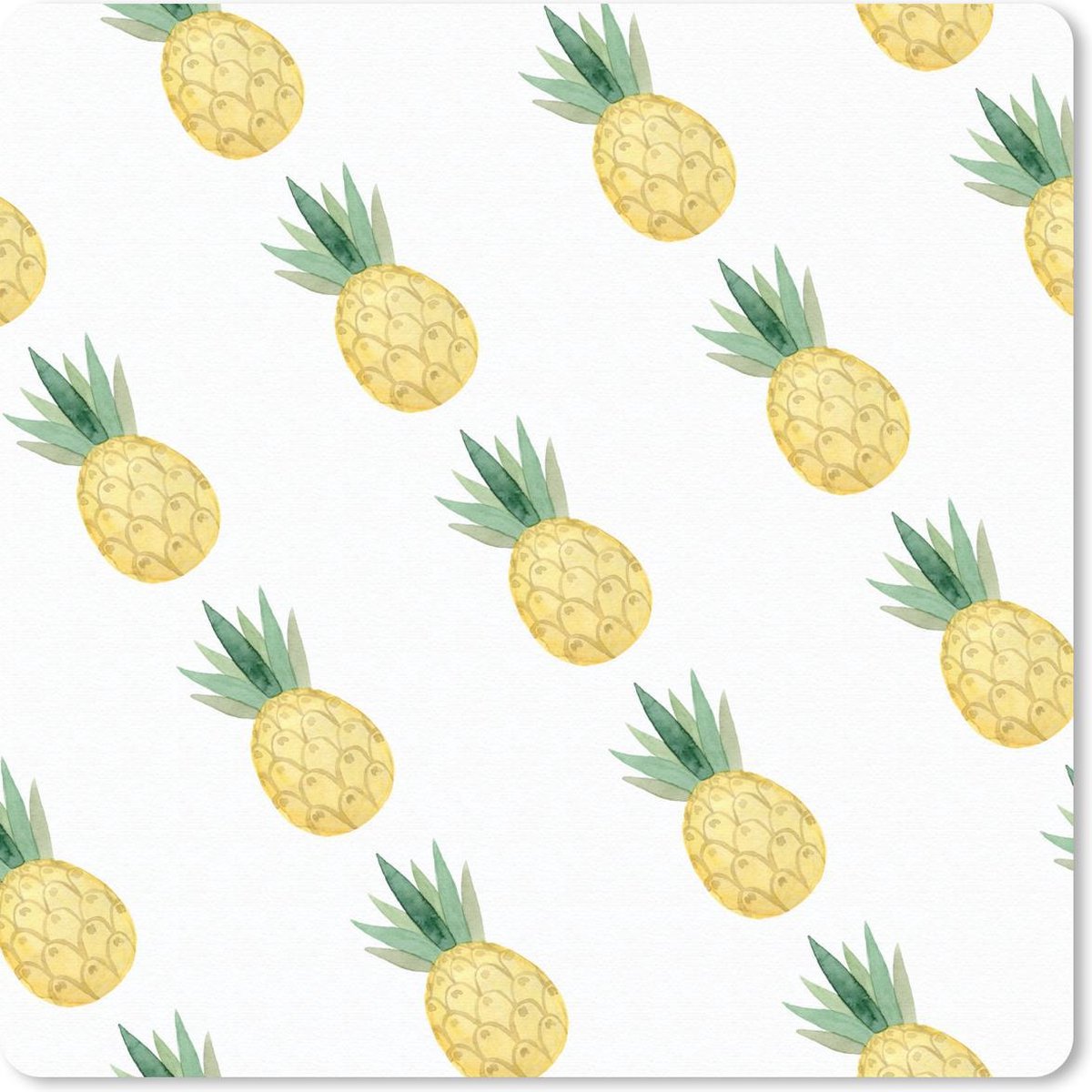 Muismat 30x30 cm - Mousepad Ananas - Fruit - Sjablonen - Muismatten