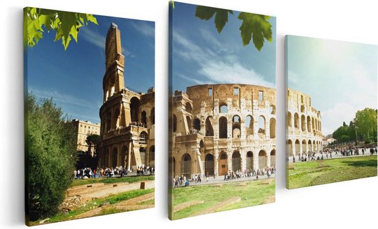 Artaza - Canvas Schilderij - Colosseum in Rome, Italië - Foto Op Canvas - Canvas Print