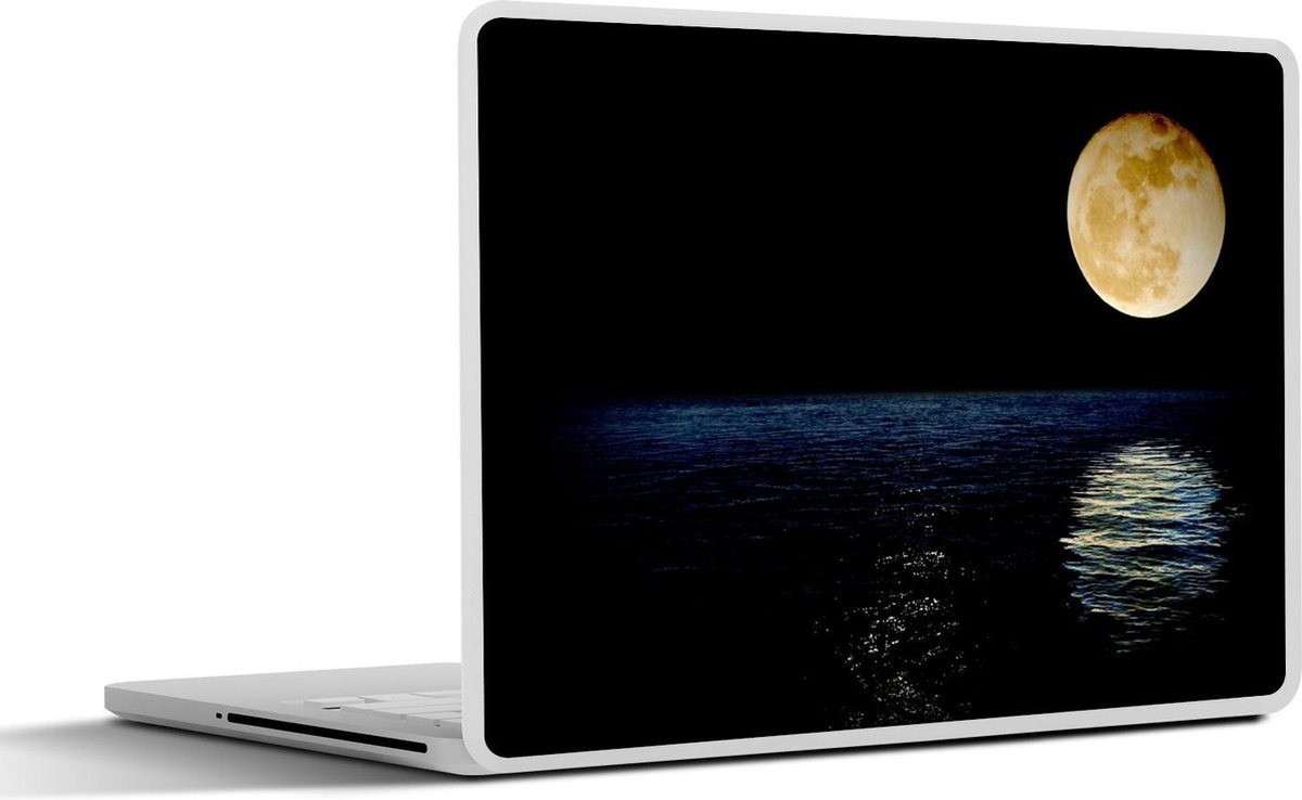 Afbeelding van product SleevesAndCases  Laptop sticker - 15.6 inch - Maan - Zee - Nacht