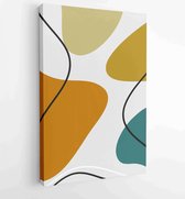 Canvas schilderij - Earth tones organic shape Art design for poster, print, cover, wallpaper, Minimal and natural wall art. Vector illustration. 2 -    – 1839106018 - 50*40 Vertica