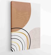 Canvas schilderij - Earth tones organic shape Art design for poster, print, cover, wallpaper, Minimal and natural wall art. Vector illustration. 1 -    – 1839106042 - 80*60 Vertica