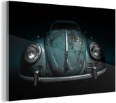 Glasschilderij - Roestige klassieke Kever auto - 90x60 cm - Acrylglas Schilderijen - Foto op Glas
