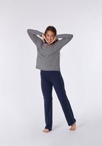 Woody Meisjes-Dames pyjama blauw-beige