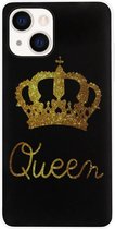 ADEL Siliconen Back Cover Softcase Hoesje Geschikt voor iPhone 13 - Queen Koningin