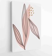 Canvas schilderij - Botanical and gold abstract wall arts vector collection. 2 -    – 1875552556 - 115*75 Vertical