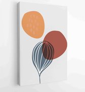Canvas schilderij - Botanical and gold abstract wall arts vector collection 4 -    – 1880831221 - 115*75 Vertical