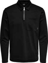 Only & Sons Trui Onsvolker Life Reg Pocket 1/4 Zip L 22020130 Black Mannen Maat - L