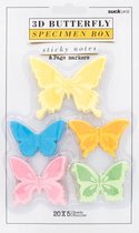 memoblokken vlinder 3D 5,5 x 7 cm papier 5 stuks